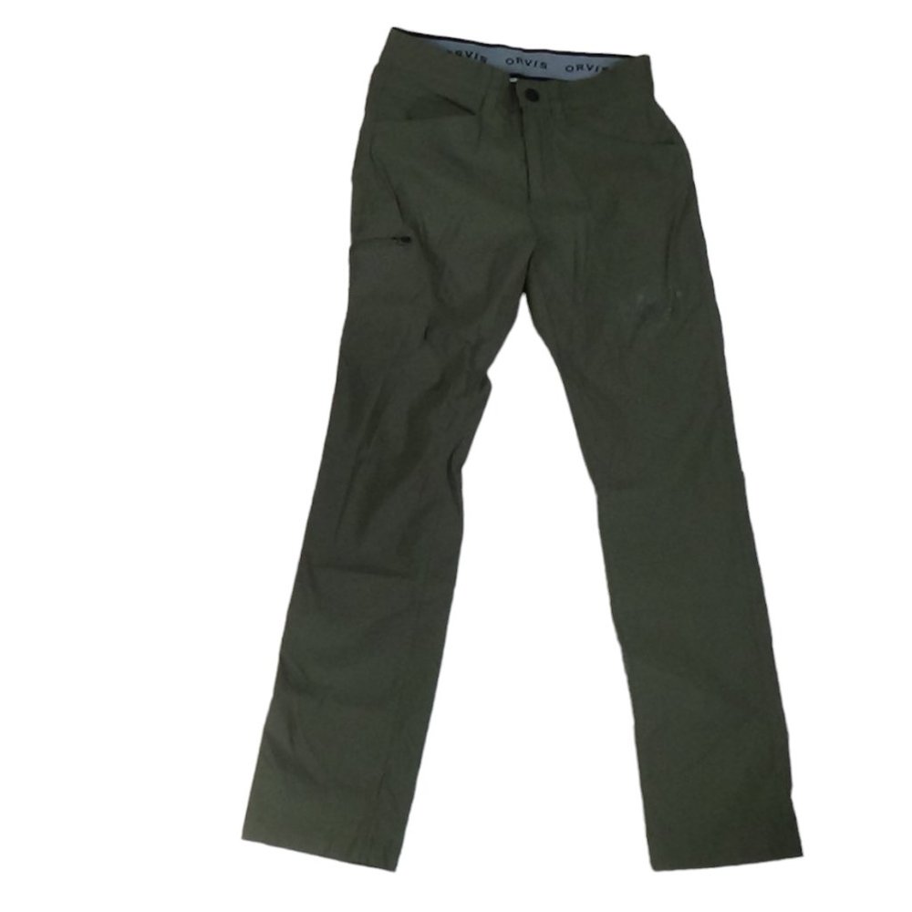 Orvis Trek Pants Men`s Size  32 x 34 (Actual 30x32)Olive Stretch Casual Outdoor